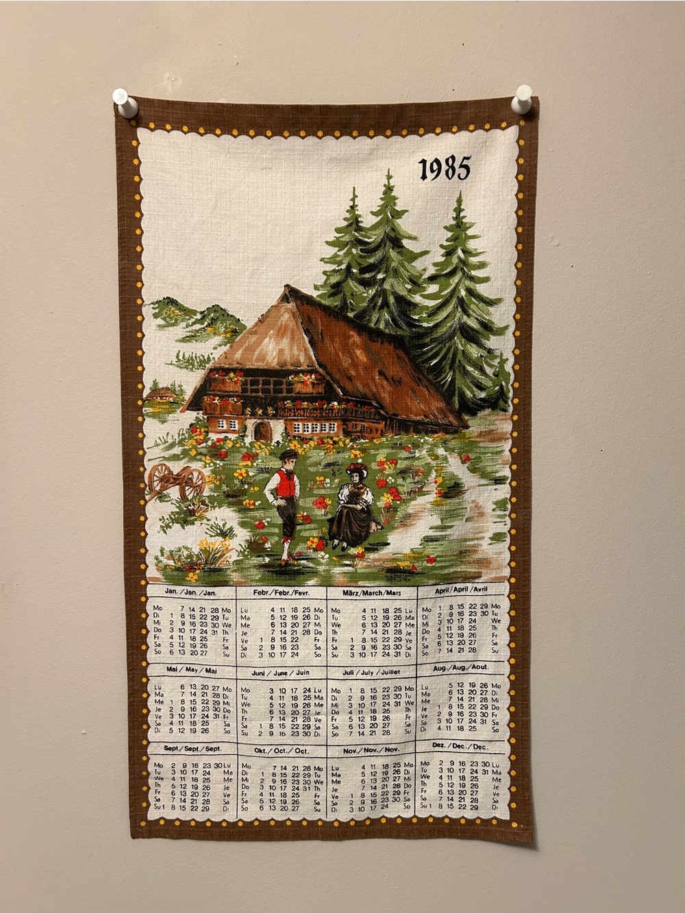Tapestry calendar 1985